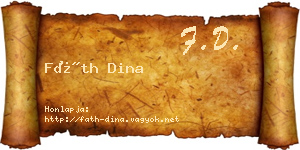 Fáth Dina névjegykártya